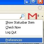 Gmail Notifier Extension Preferences